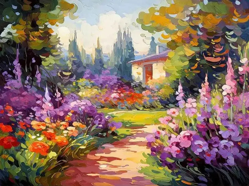 Scenic Pink Tree 120 Colors Nabi Fairy Dust Diamond Painting Full Square / Round Drill