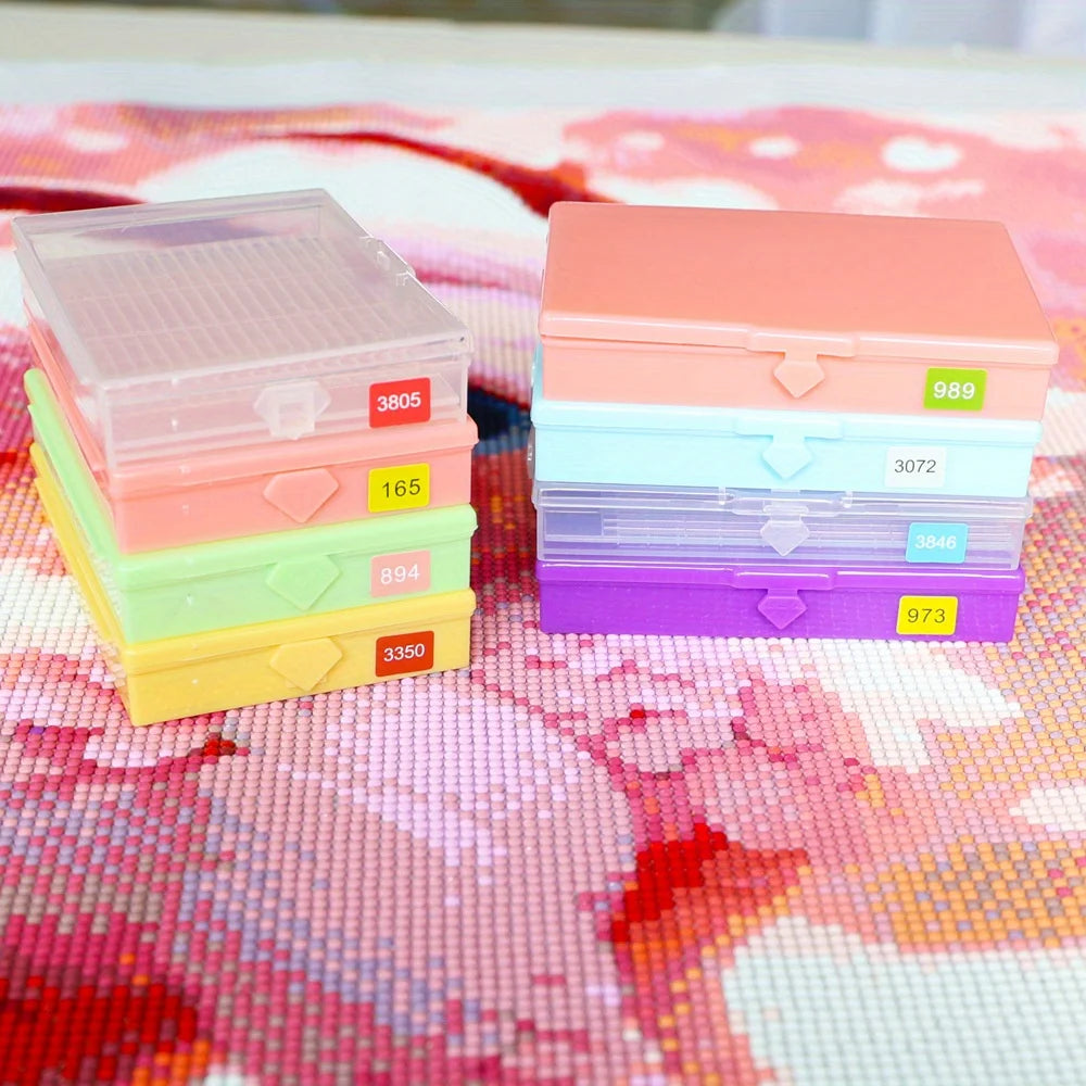 6pcs/ Set New 2 In 1 Diamond Art Tray Storage Box, Diamond Painting Tools Accessies, Storage Box For DIY Crafts