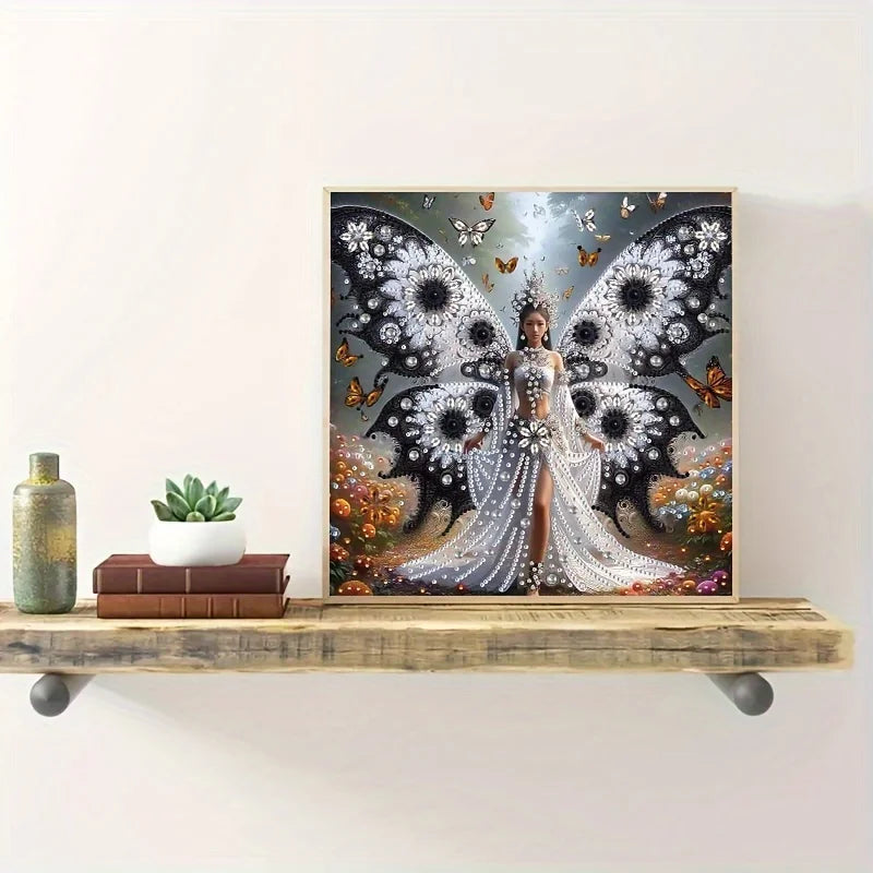 Fairy Diamond Painting Set - DIY Handicraft Set With Unique Shaped Crystals