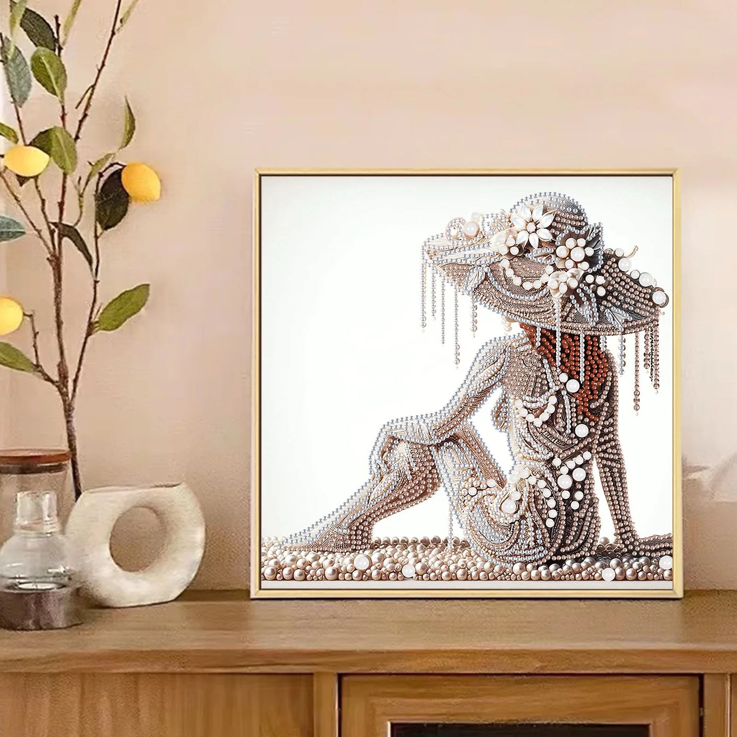Special Shape Diamond Art Pearl Queen