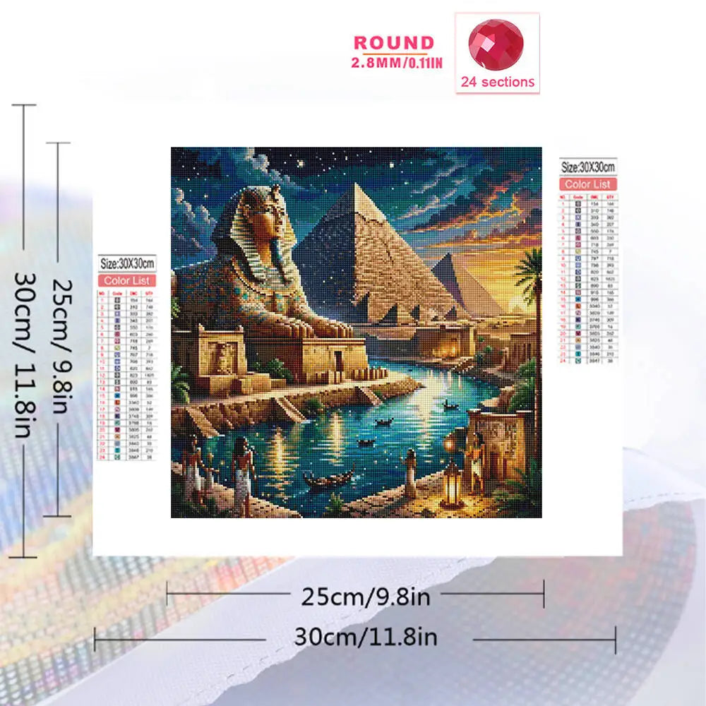 Evershine Diamond Painting Pyramid Landscape River DIY Full Square / Round Drill
