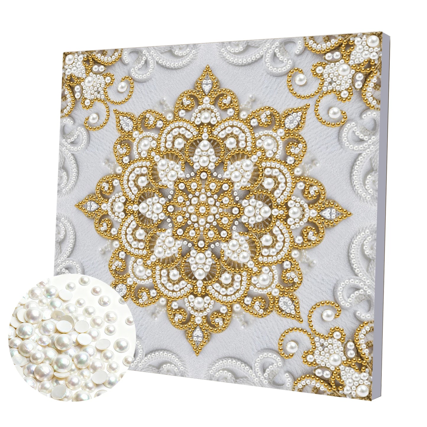 Pearl Painting Kit Pearl Gem Paintings Picture Arts Craft 25x25cm With Frame