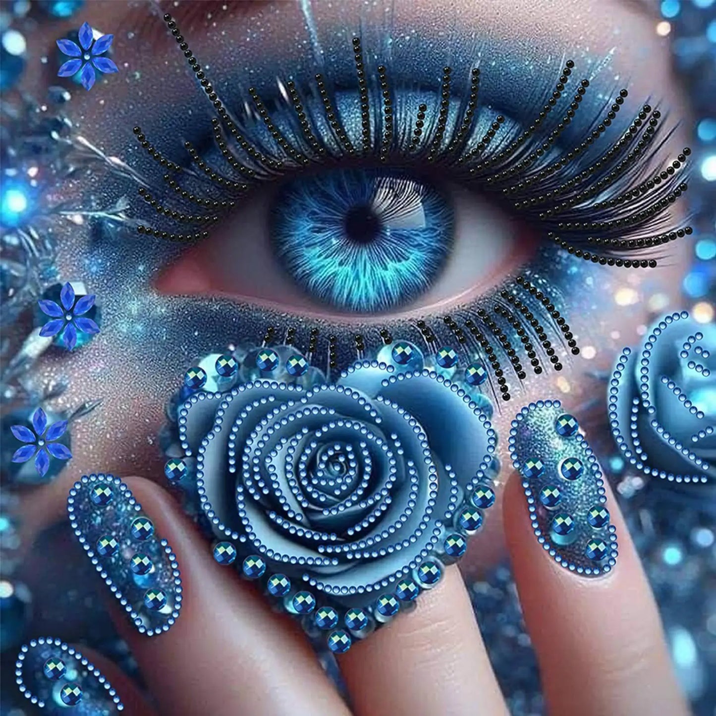 5D DIY Partial Special Shaped Drill Diamond Painting Kit Girls 30x30cm Unique Luster Painting and Resin Sequins