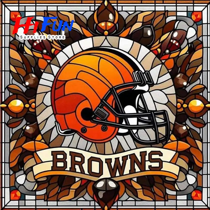 Full Drill Diamond Painting American Traditional Style Football Helmets For Sports Fans Full Square / Round Drill