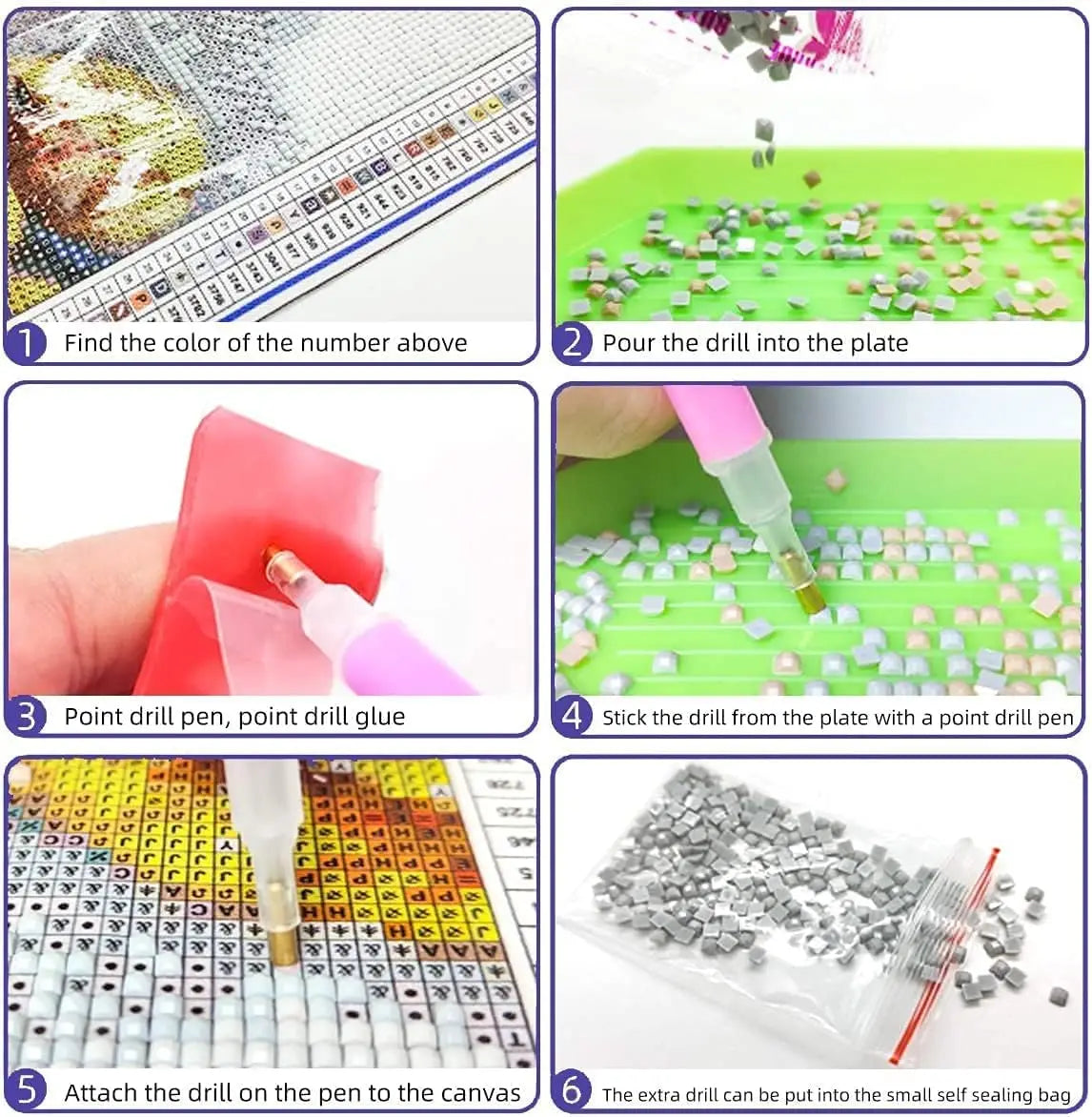 5D DIY Diamond Painting Hippo In Shower Full Square / Round Drill