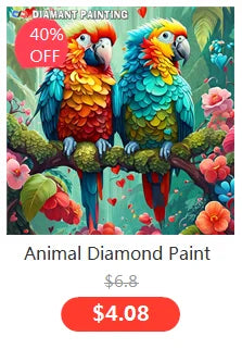 Dragonflies Flying and Flowers Full DIY Diamond Painting Square / Round Drills