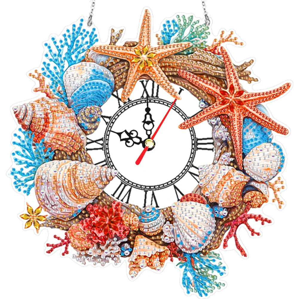DIY Diamond Painting Kit Flower / Clock Decor, Diamond Painting For Coffee Living Room Home Decor Hanging Pendant