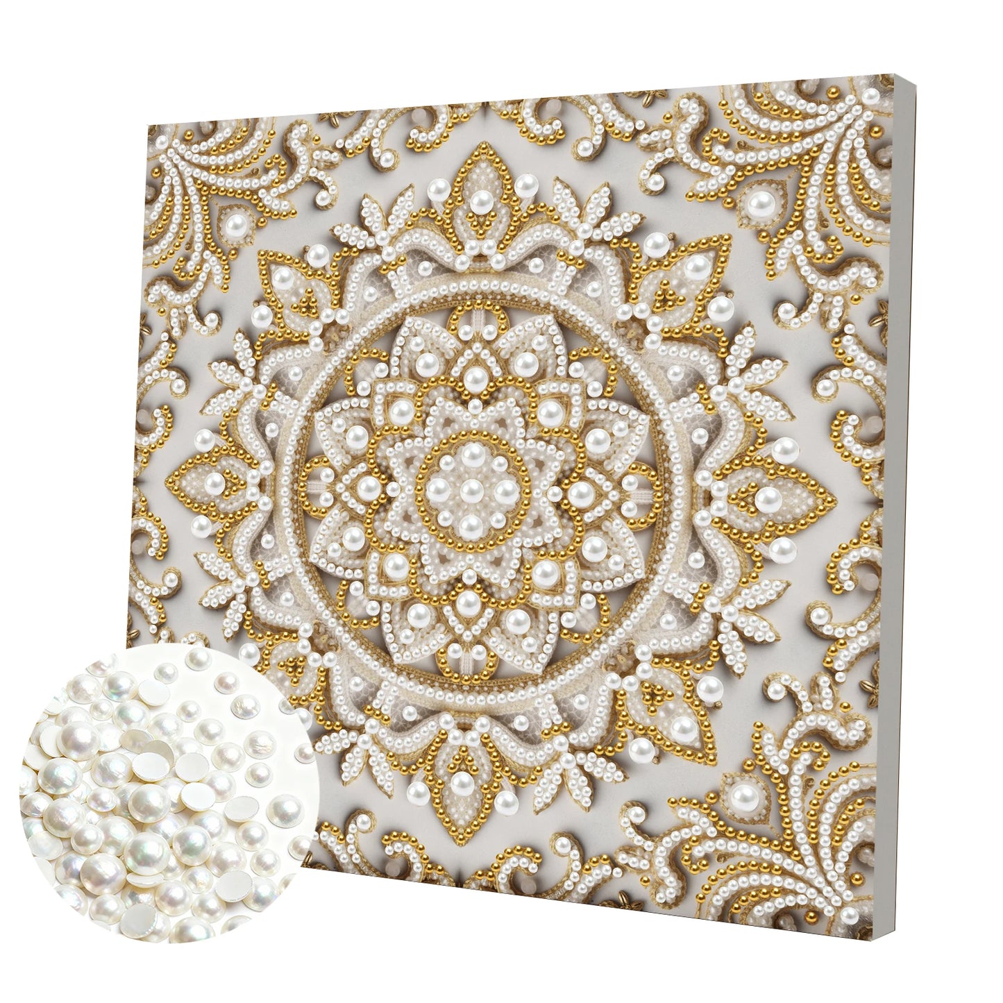Pearl Painting Kit Pearl Gem Paintings Picture Arts Craft 25x25cm With Frame