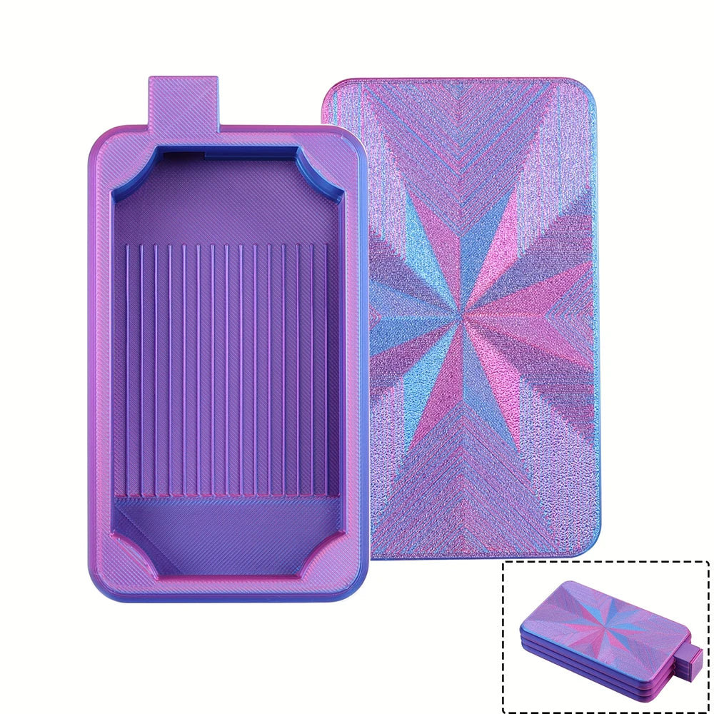 Gradient Color Diamond Art Tray With Lid, Diamond Painting Storage Box, DIY Crafts Tools Accessories