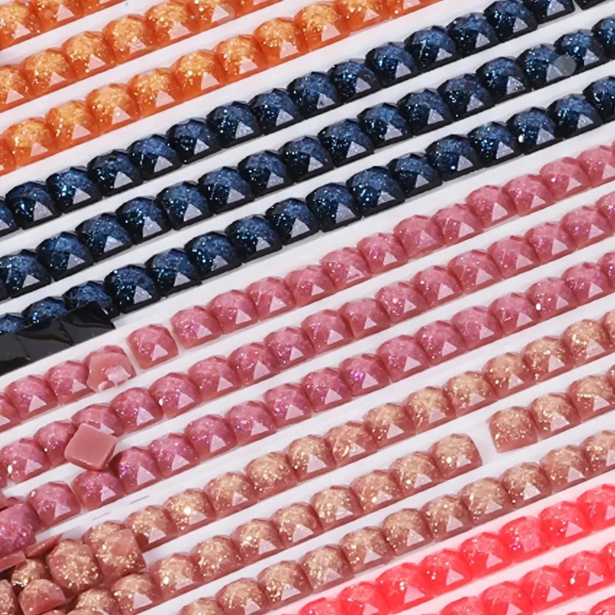 HOMFUN 39 Colors Fairy Dust Drills Diamond Painting Square / Round ResinDiamond Painting Crystal Beads Accessories Art Sugar Dust Beads
