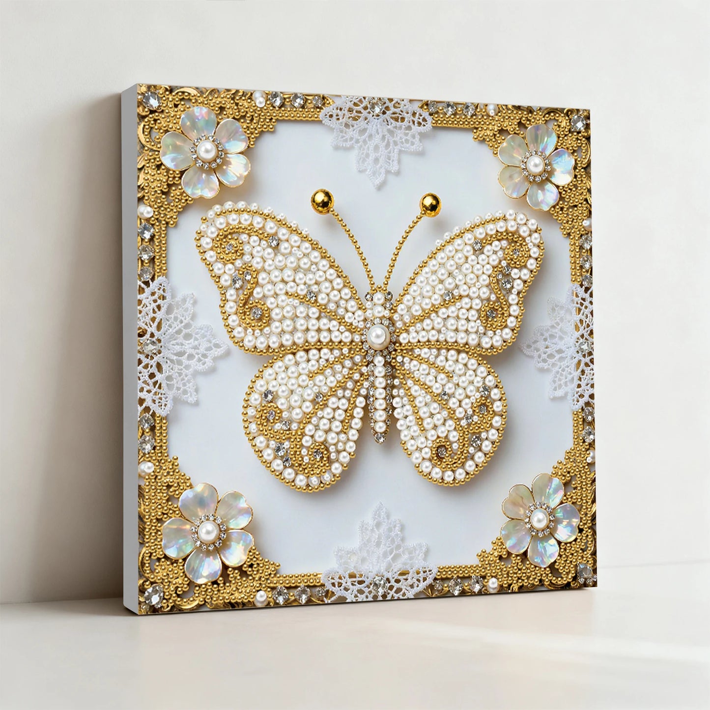 Pearl Painting Kit Pearl Gem Paintings Picture Arts Craft 25x25cm With Frame