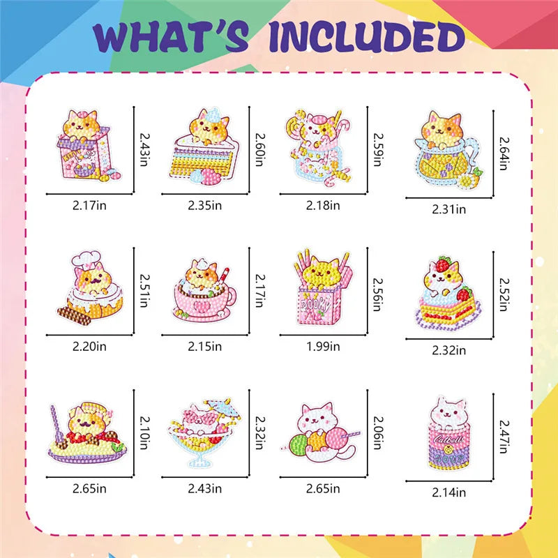 Diamond Sticker DIY Diamonds Art Diamonds Painting Stickers Cute Cartoon Pattern