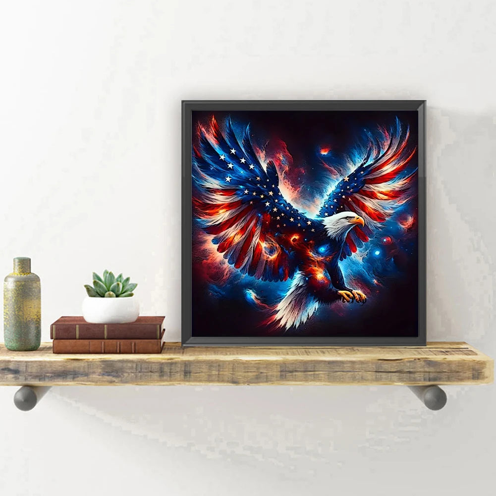 5D DIY Full Round Drill Diamond Painting Eagle Kit Home Decor Art Craft 30x30cm