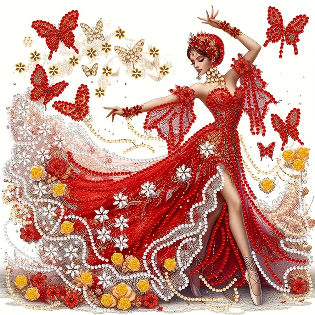 Fairy Diamond Painting Set - DIY Handicraft Set With Unique Shaped Crystals