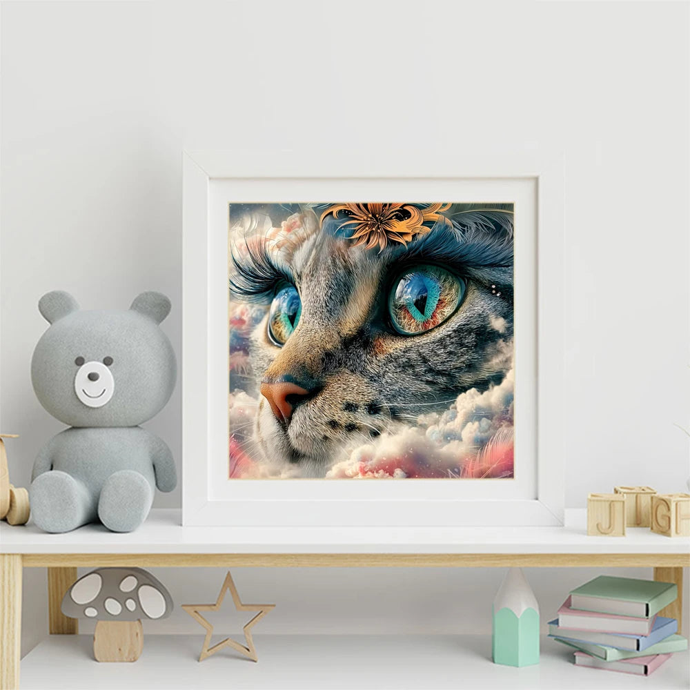 Evershine DIY Diamond Mosaic Cat Picture Full Square / Round Drill