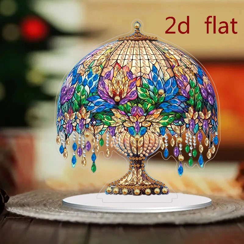 2D/ Flat Diamond Painting Decoration Ornament, DIY Unique Special Shapes Diamond Design, Suitable For Home, Bedroom, Office Desk