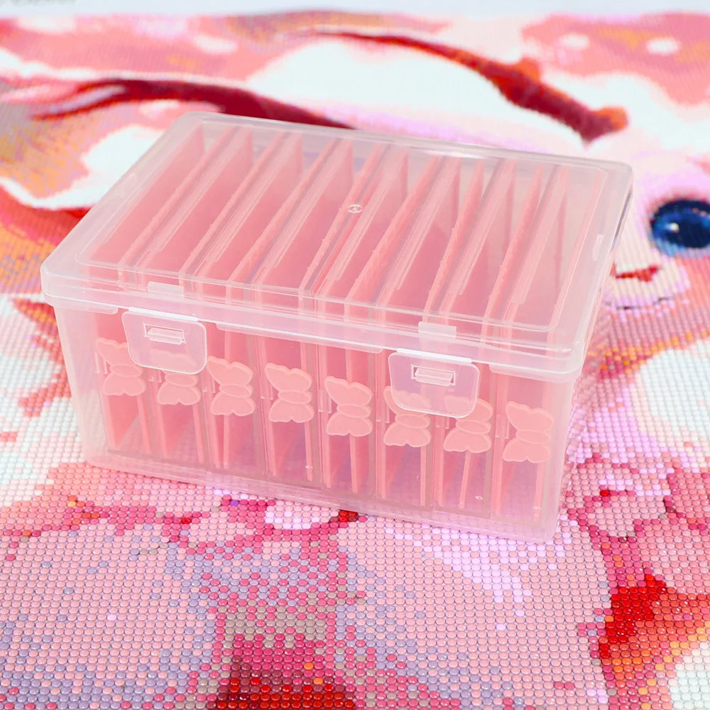 8pcs Diamond Painting Accessories Trays with Lids, 8-in-1 Diamond Art Storage and Diamond Art Trays, Bead Storage & Line-Up