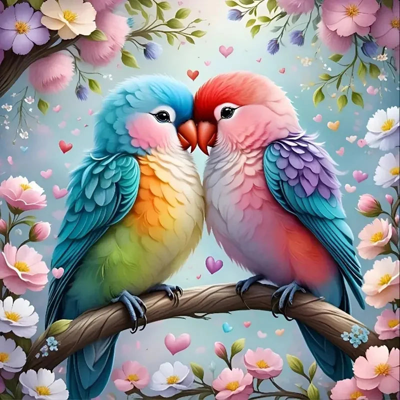 Huacan Animal Diamond Painting Parrots Full Square / Round Mosaic Flower