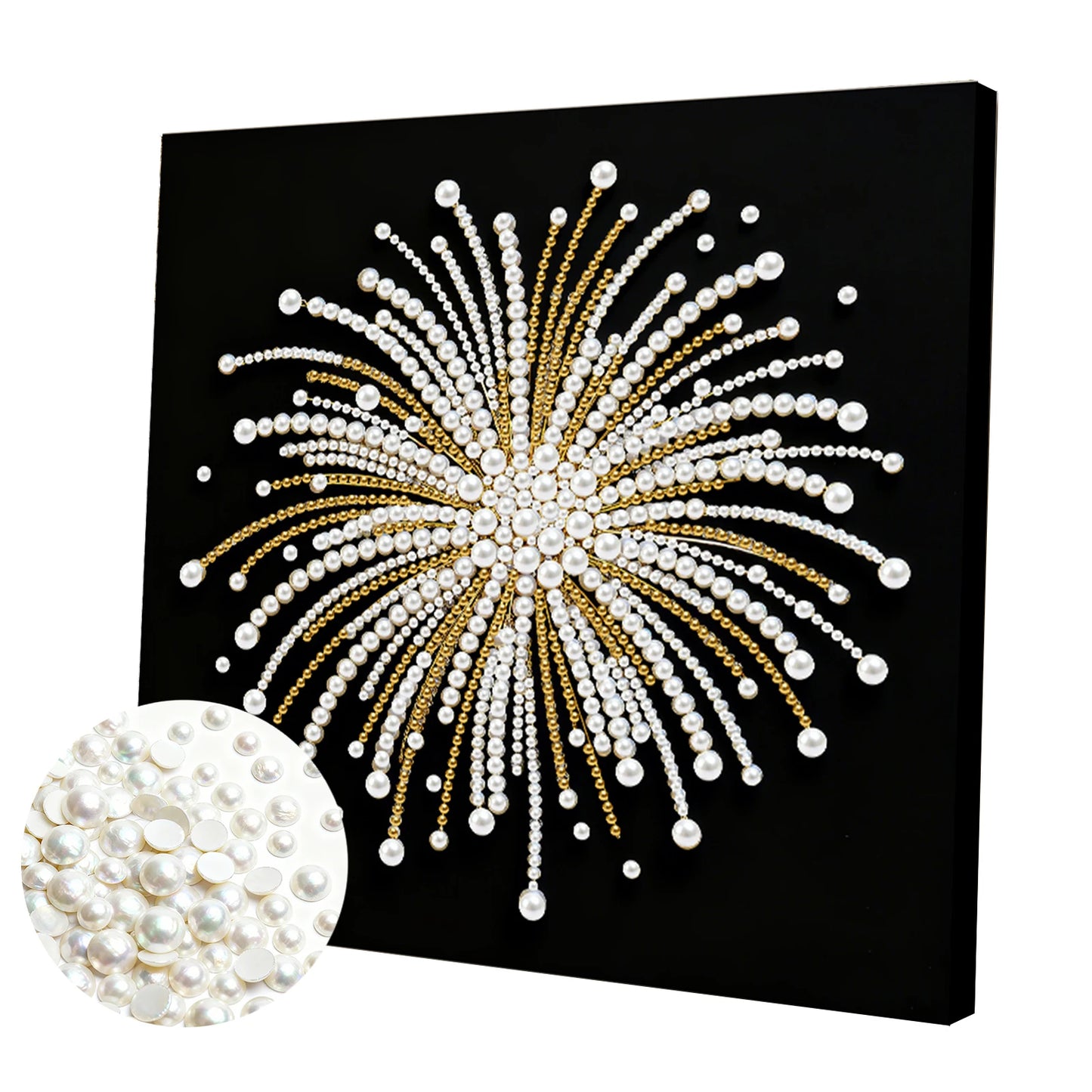 Pearl Painting Kit Pearl Gem Paintings Picture Arts Craft 25x25cm With Frame