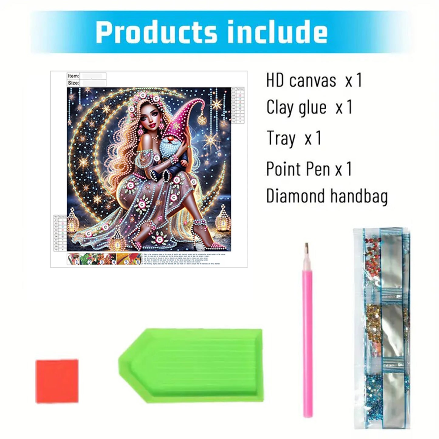 Beauty Diamond Art DIY Gem Art Diamond Painting Kits Crystal Rhinestones Diamond Painting 30x30cm