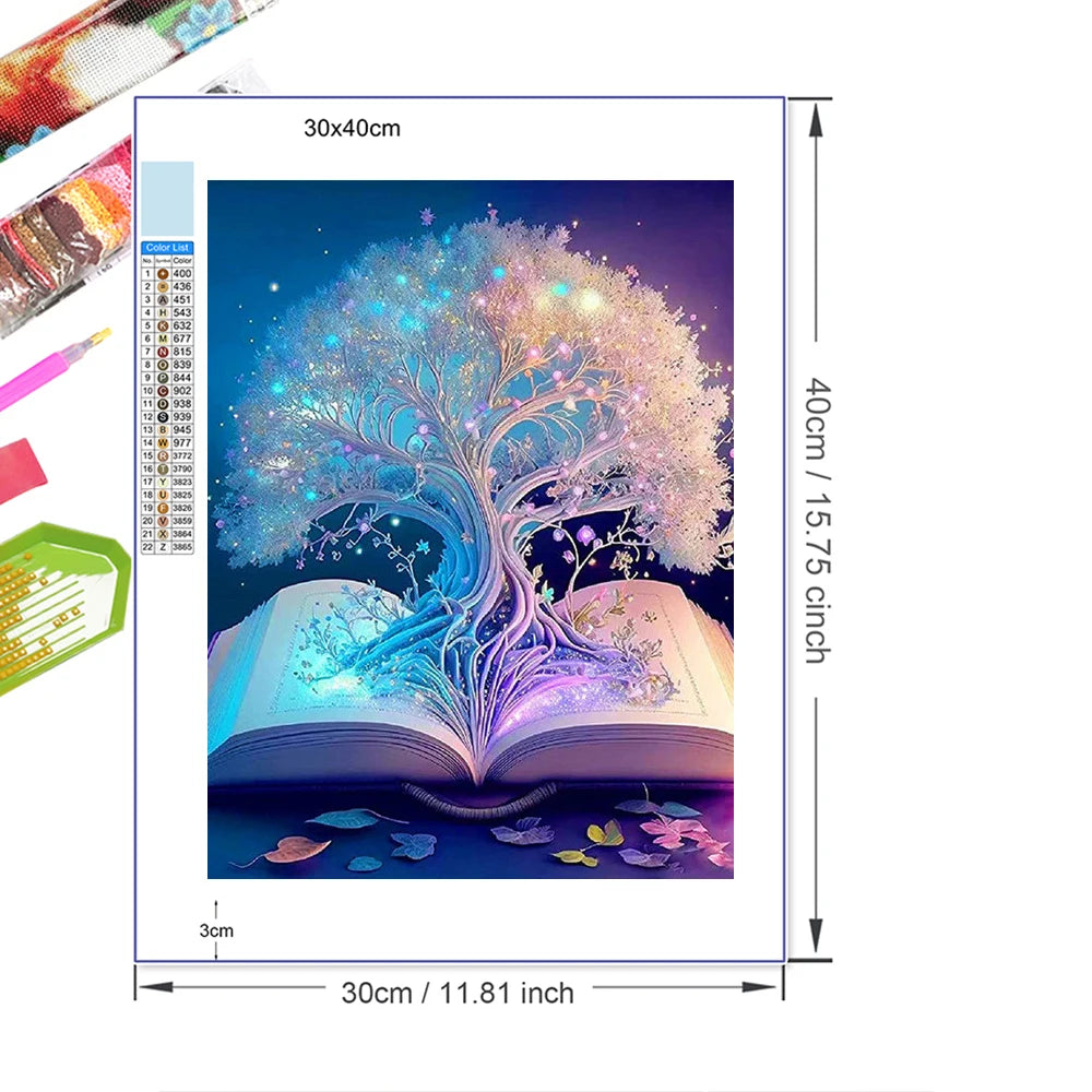 Tree of Life Diamond Painting, Full Round 5D DIY Diamond Dots Paintings