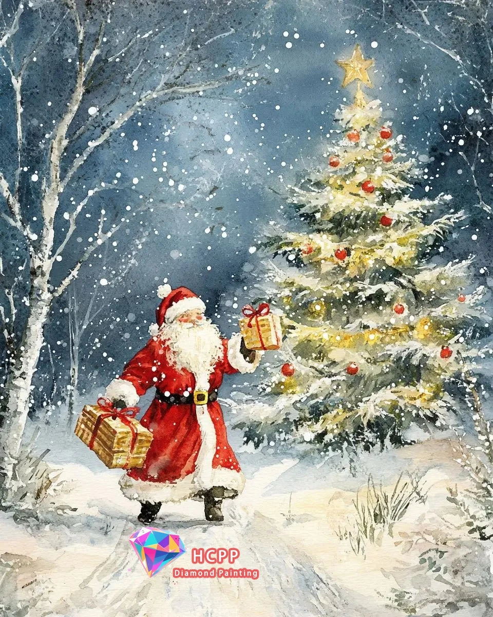 Vintage Santa Claus Diamond Painting Square/Round Drills