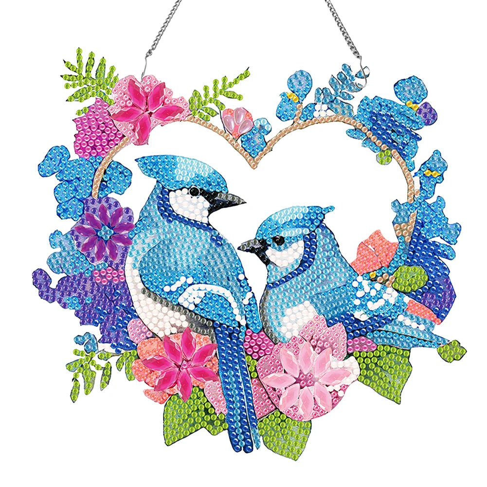 Acrylic Butterfly Single-Sided Diamond Painting Hanging Pendant Diamond Art Hanging Pendant 5D DIY Diamond Painting Dots Pendant