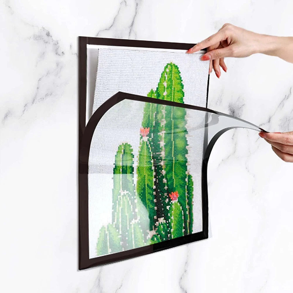 3pcs Magnetic Diamond Painting Frames Set 30x40/30x30cm 2 Sizes Self-Adhesive for Diamond Art Embroidery Photos Posters