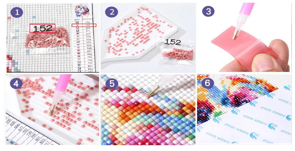 Diy Diamond Painting Sakura Beauty Woman Wearing Long Skirt Lily Flowers 5D Full Square / Round Drill