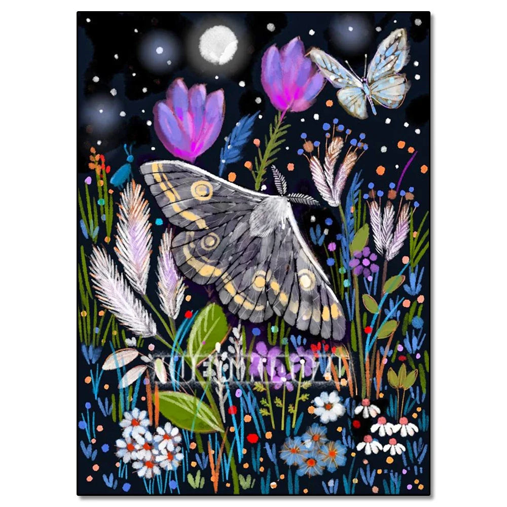 5D DIY Diamond Painting Kit Mushroom, Butterfly, Frog