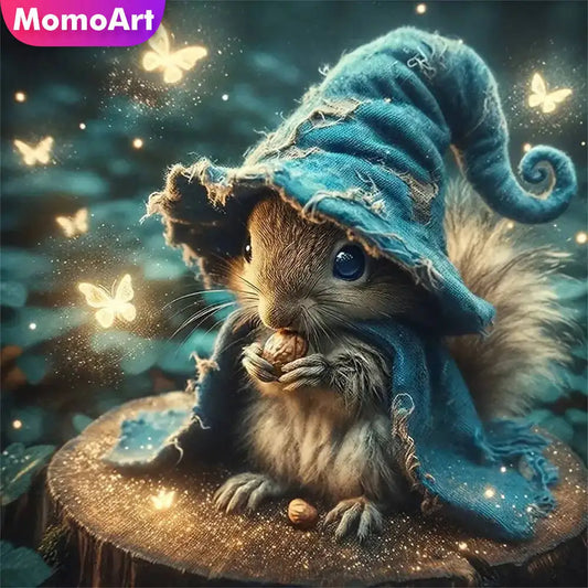 Momoart Diamond Painting Squirrel Animal DIY Pattern For Adults / Beginners Square / Round Full Drill