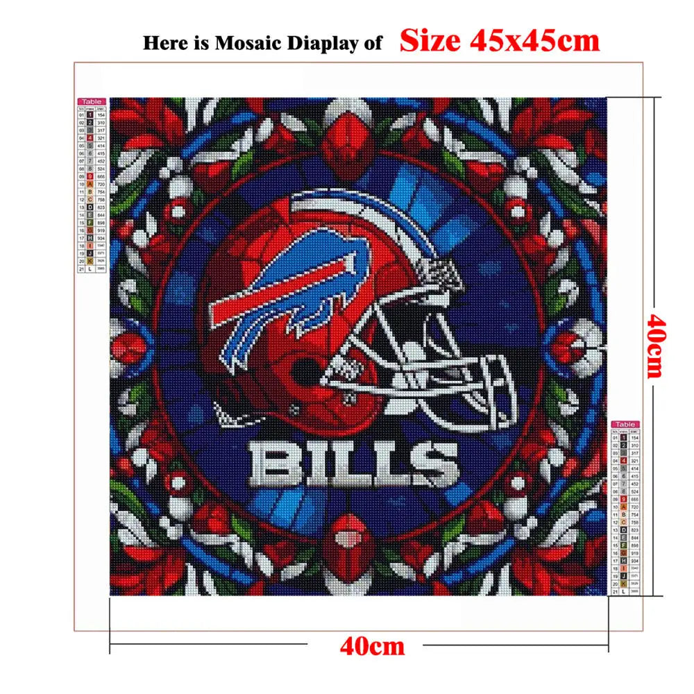 Full Drill Diamond Painting American Traditional Style Football Helmets For Sports Fans Full Square / Round Drill