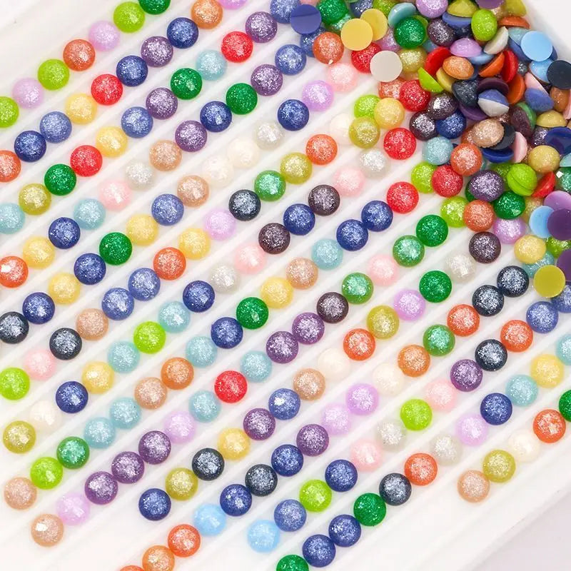 HOMFUN 39 Colors Fairy Dust Drills Diamond Painting Square / Round ResinDiamond Painting Crystal Beads Accessories Art Sugar Dust Beads