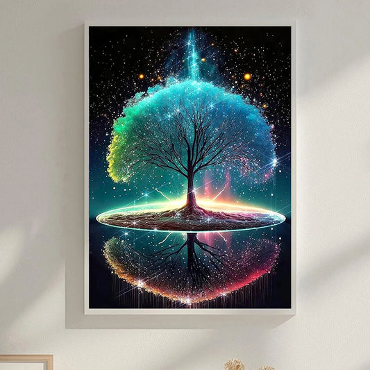 5D DIY Diamond Painting Fantasy Moon Tree Landscape Full Drill Rhinestones Mosaic