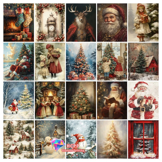 Vintage Santa Claus Diamond Painting Square/Round Drills