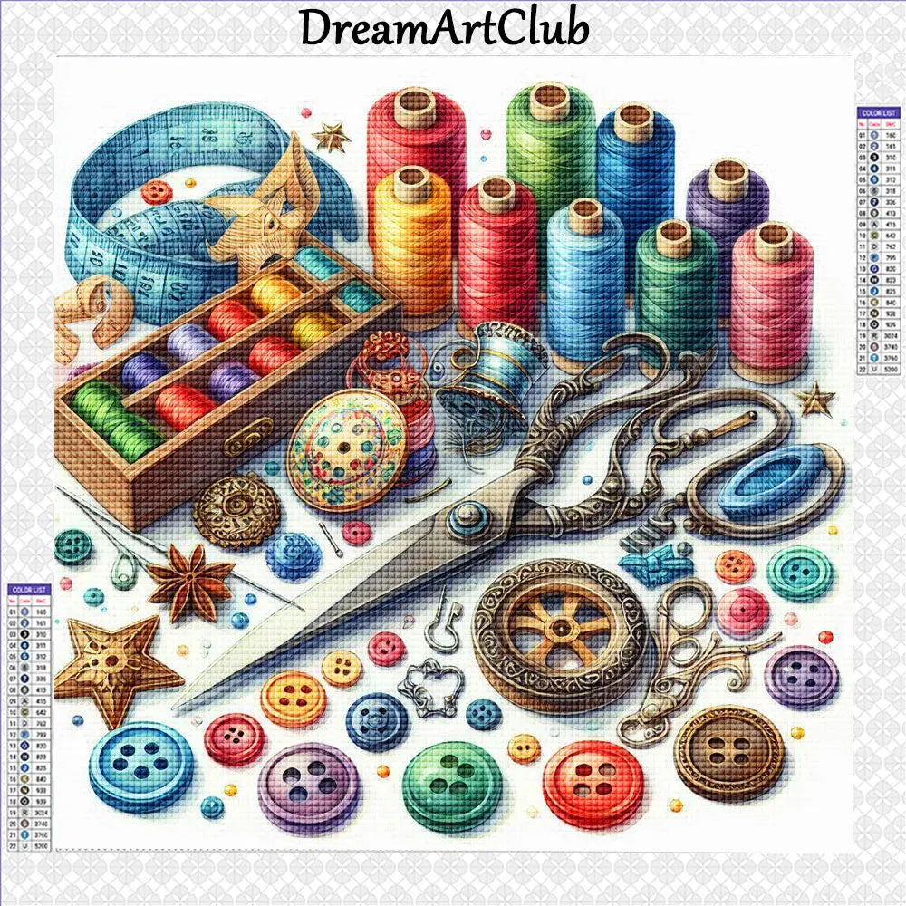 Sewing Machine Diamond Painting Full Round Drill