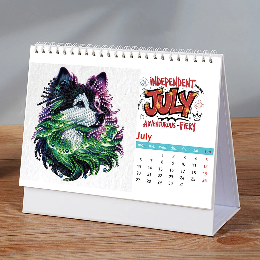 2026 Calendar Diamond Painting, Calendar Set With Irregular Shaped Diamonds Diamond Painting Kit DIY Diamond Art Desk Calendar