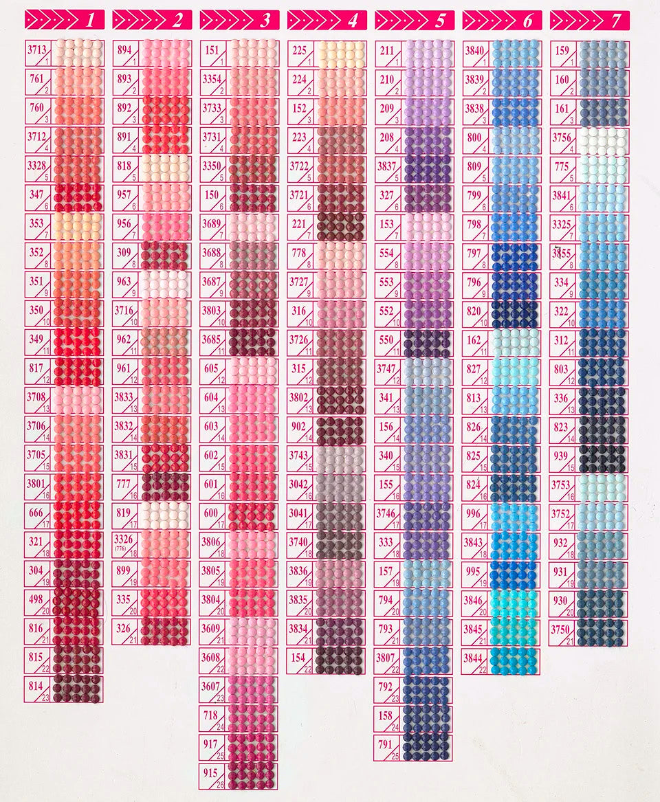 DMC 447 Colors Rhinestone 5D DIY Accessory Arts Full Round / Square Drill
