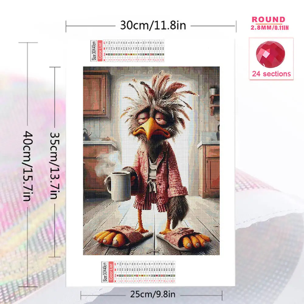 Evershine 5D DIY Diamond Painting Chicken Painting Humor Full Square / Round Drill