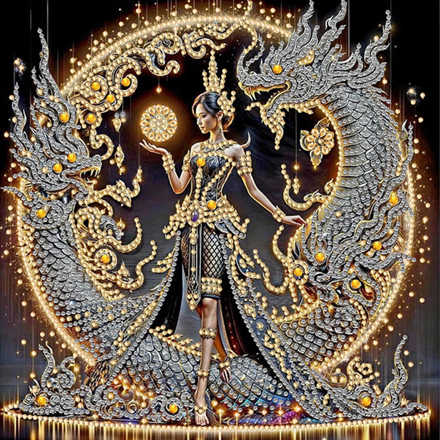 Beauty Diamond Art DIY Gem Art Diamond Painting Kits Crystal Rhinestones Diamond Painting 30x30cm