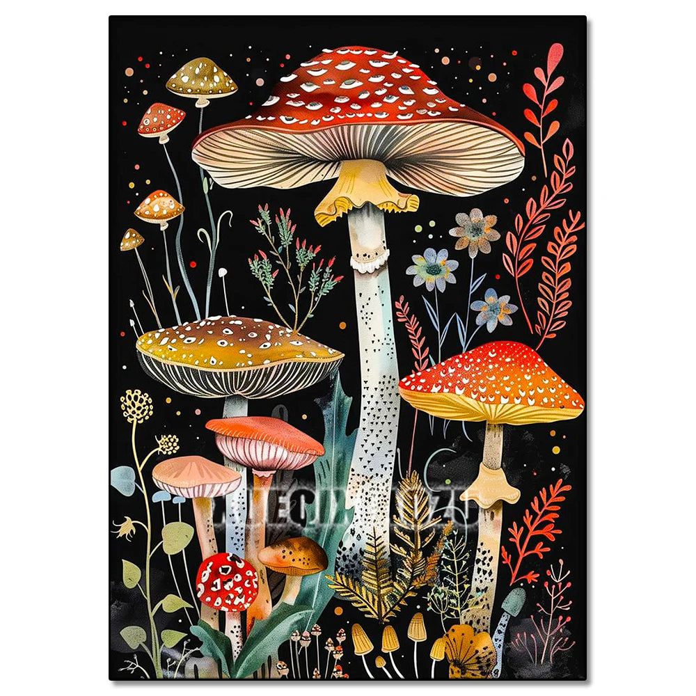 5D DIY Diamond Painting Kit Mushroom, Butterfly, Frog