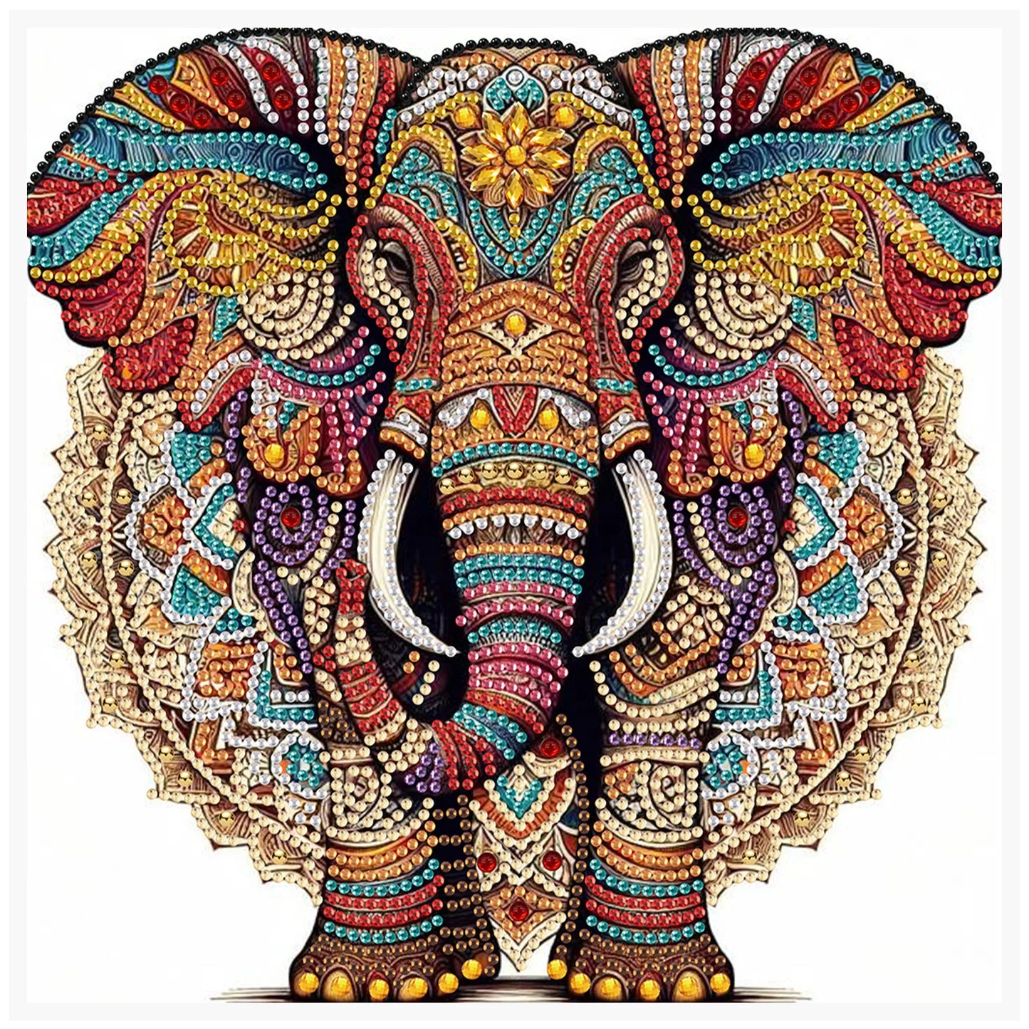 5D DIY Diamond Painting Kit Elephant Pattern Decoration DIY Alien Drill Diamond Mosaic Art Gift Crafts Wall Home Decoration