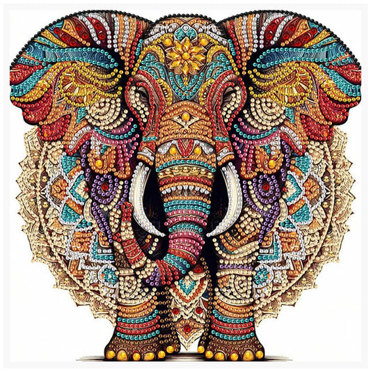 5D DIY Diamond Painting Kit Elephant Pattern Decoration DIY Alien Drill Diamond Mosaic Art Gift Crafts Wall Home Decoration