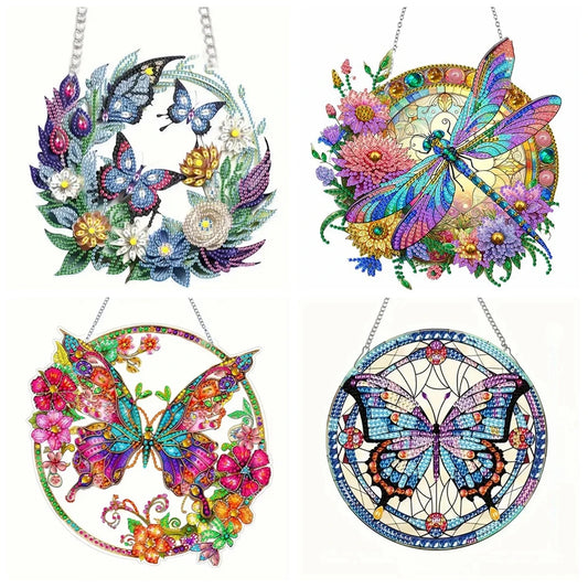 1pc/Set DIY Butterfly Diamond Painting Door Hanging Diamond Art Special Schapes