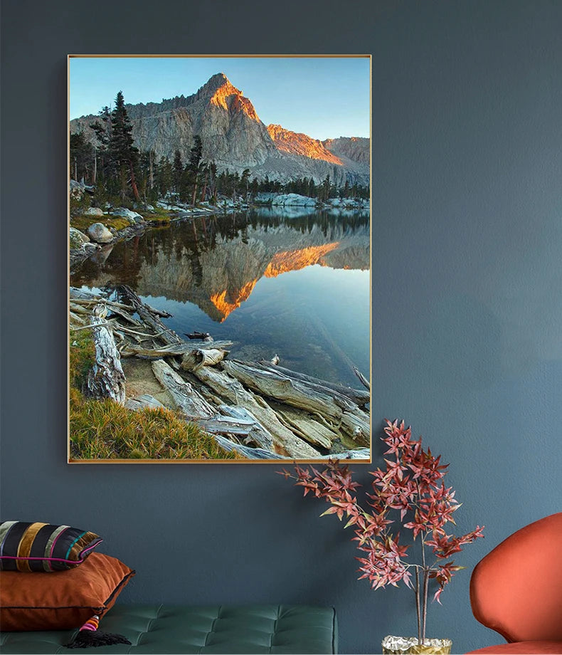 5D DIY Diamond Painting Waterfall Beach Full Circle Diamond Mosaic Sunset Scenery Diamond Embroidery Home Decor Gift