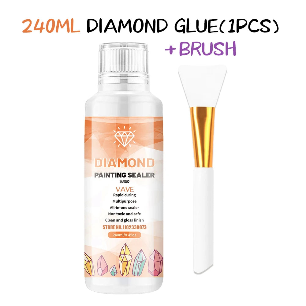 5d Diamond Painting Tools Glue Gel Permanent Hold Shine Effect Accessories
