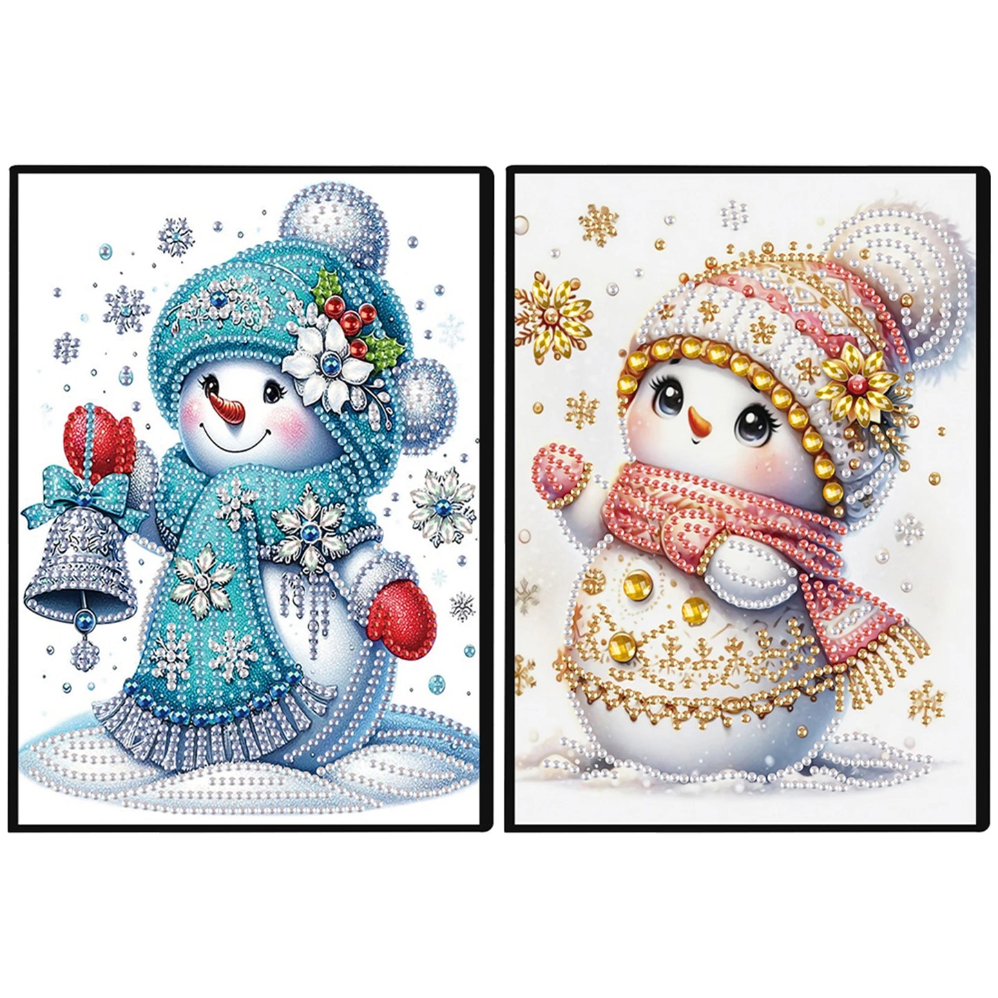 2pcs Partial DIY 50 Pages A5 Diamond Painting Notebook, Special Shaped 5D Crystal Art Painting Sketchbook