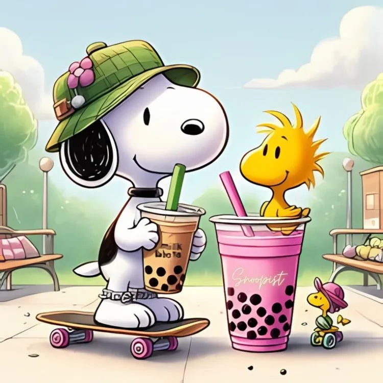 Cute Snoopy Peanuts DIY Diamond Art Painting Kits Full Round Drill