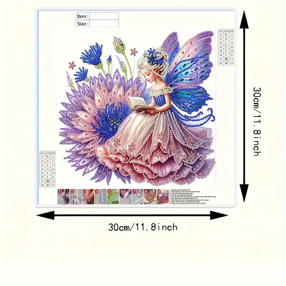 Fairy Diamond Painting Set - DIY Handicraft Set With Unique Shaped Crystals