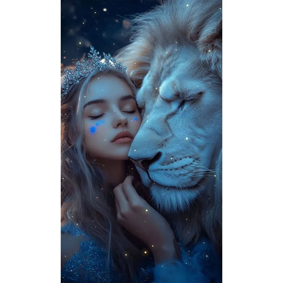 DIY Diamond Painting Beauty And The Beast Diamond Mosaic 5D Square & Round Rhinestone